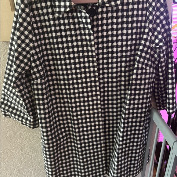 Chico's Black and White Gingham Button Down Jacket - Picture 10 of 12